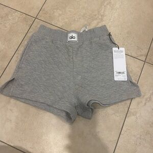 NWT Alo Quilted Arena Boxing Short XXS - heather Grey